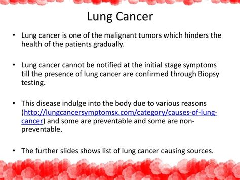 Risk Factors Of Lung Cancer