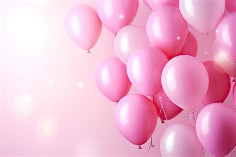 Premium AI Image | Bunch of pink balloons on pastel pink background with copy space happy ...