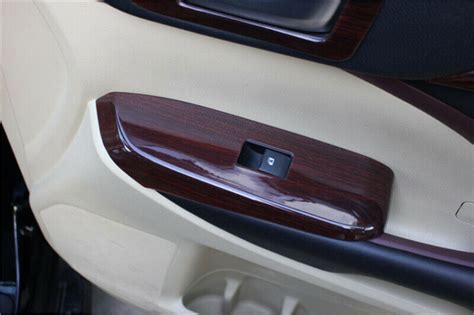 Window Lift Switch Button Cover Trim 4 For Toyota Highlander 2014 2019 Red Wood Ebay