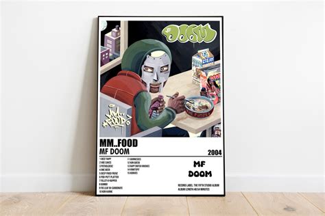 Mf Doom Mm Food Album Cover Print Poster Digital Download Digital Album Etsy