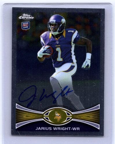 2012 Topps Chrome Rookie Autographs 203 Jarius Wright AU RC For