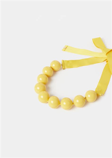 Collier Bella jaune à grosses perles TARA JARMON