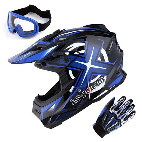 1Storm Adult Motocross Helmet BMX MX ATV Dirt Bike Helmet Racing Style ...