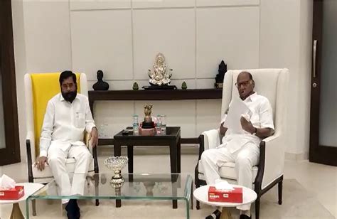 Sharad Pawar Meets Chief Minister Eknath Shinde On Varsha Bungalow In