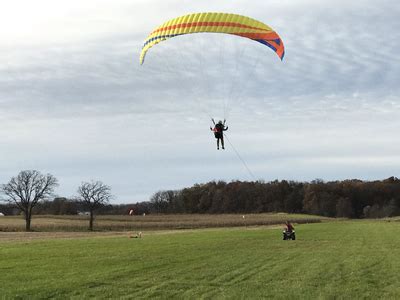 Paraglider training at the airport...