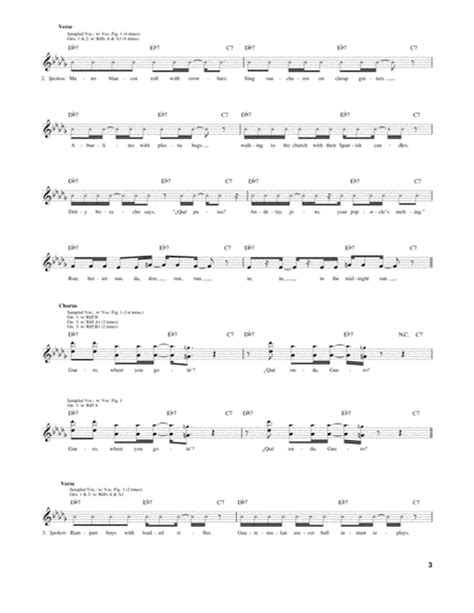 Que' Onda Guero by Beck - Electric Guitar - Digital Sheet Music | Sheet ...