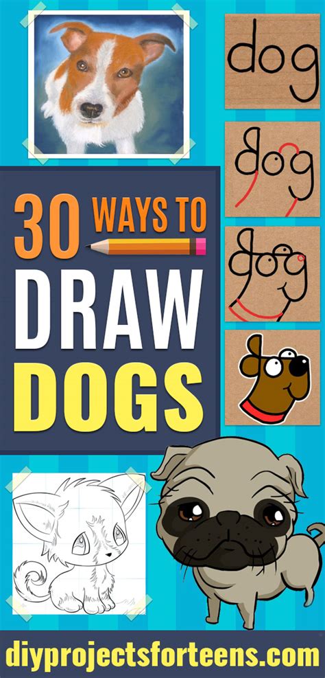 30 Ways to Draw Dogs - DIY Projects for Teens