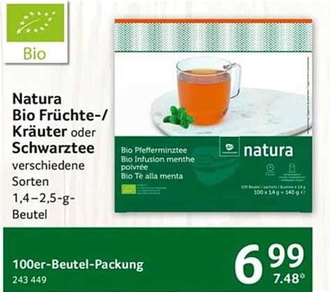 Natura Bio Fr Chte Kr Uter Oder Schwarztee Angebot Bei Selgros