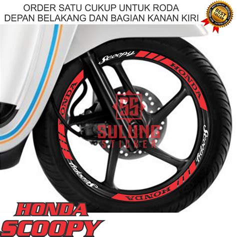 Jual Stiker Lis Velg Motor All Honda Scoopy Cutting Sticker Pelk