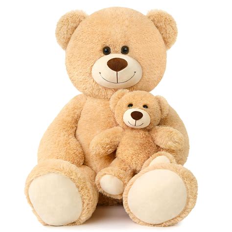 Muiteiur Giant Teddy Bear Stuffed Animal Cute Mommy and Baby Bear Teddy ...