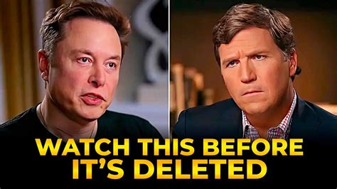 Elon Musks Brutally Honest Interview With Tucker Carlson Youtube