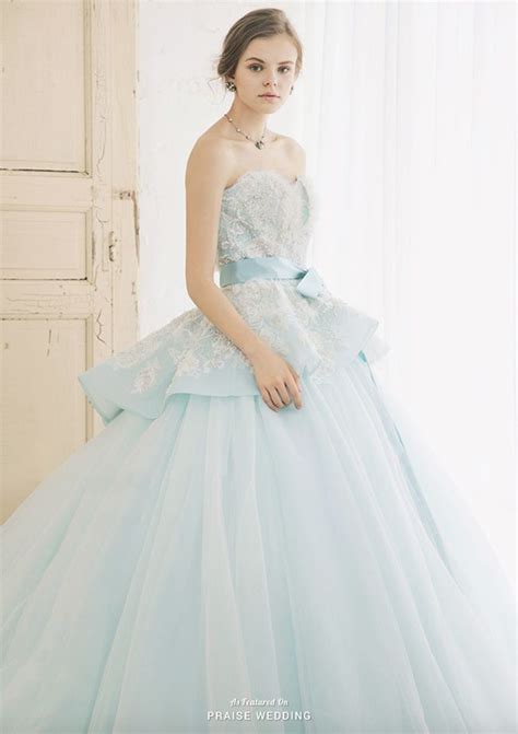 This Pastel Ball Gown From Jill Stuart Featuring Vintage Lace Detailing