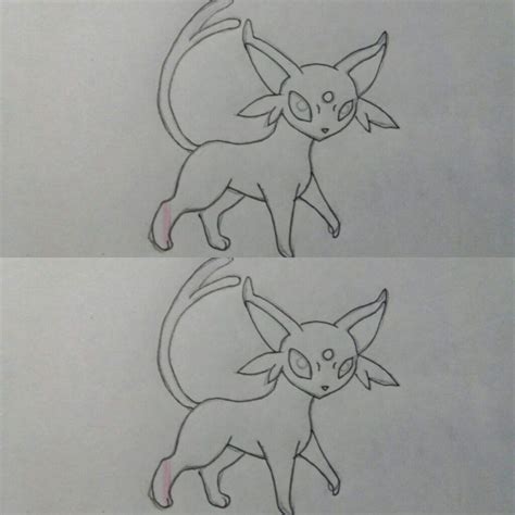 Tutorial Como Dibujar A Espeon Pok Mon En Espa Ol Amino