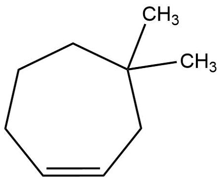 Name the following cycloalkene below. | Homework.Study.com