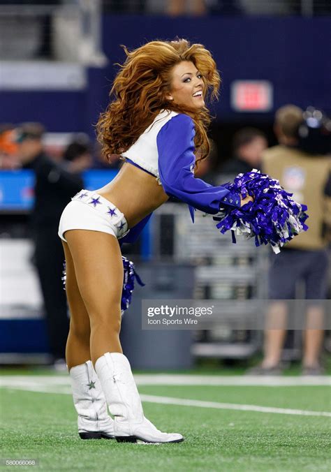 The Dallas Cowboys Cheerleaders perform during the NFL game between ...