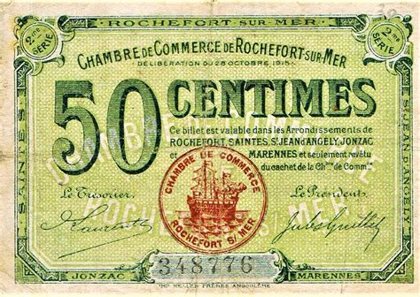 Centimes Chambre De Commerce De Rochefort Sur Mer Commune