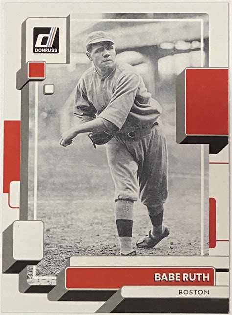 Babe Ruth 2022 Panini Donruss Baseball Boston Red Sox Baseball Card