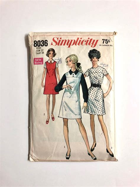 Vintage Sewing Pattern Women S S Partially Uncut Simplicity