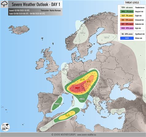 Severe Weather Outlook - Aug 3rd, 2020