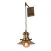 Edison Small Single Adjustable Height Wall Light Antique Brass 1900