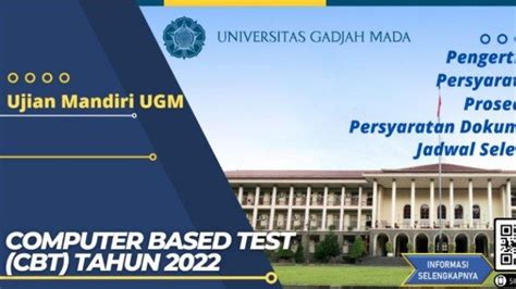 Syarat Pendaftaran Utul Ugm 2022 Dan Cara Daftar Ujian Tulis Ugm Kuota Kursi Tes Terbatas