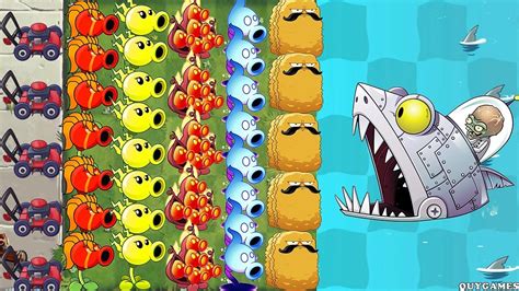 Plants Vs Zombies 2 Mod All Pea Plants Level 1 Power Up Vs All Zomboss