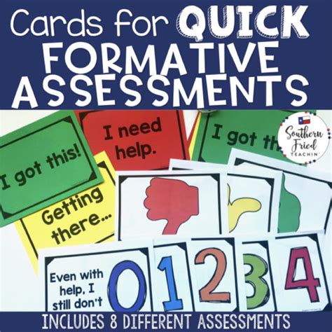 Quick Formative Assessment Cards Southern Fried Teachin