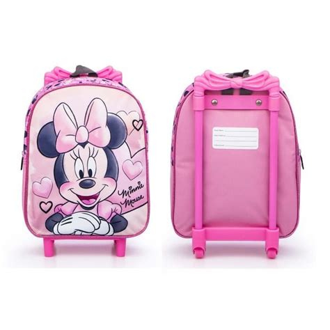 Trolley Sac Roulettes Minnie Disney Cole Maternelle Fille Rose