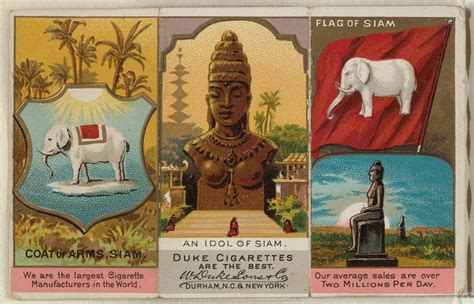 Issued By W Duke Sons And Co An Idol Of Siam From The Rulers Flags