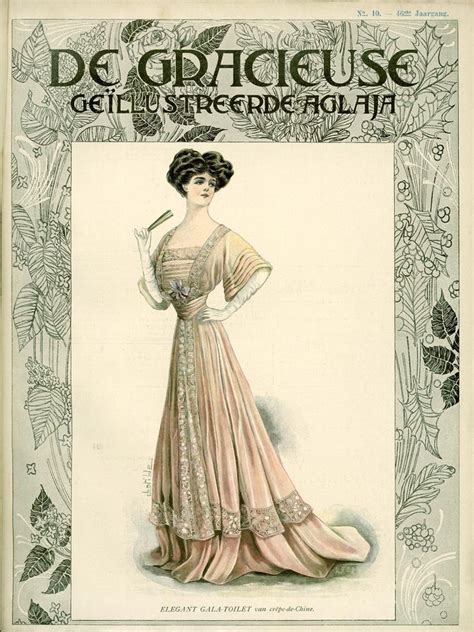 De Gracieuse Cover 1908 Fashion Illustration Vintage Edwardian