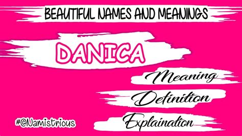 Danica Name Meaning Danica Meaning Danica Name And Meanings