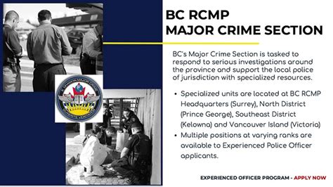 Rcmp In British Columbia Experienced Police Officer Program Major