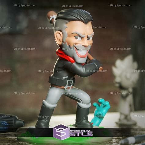 Chibi Stl Collection Negan Smith Walking Dead 3d Model Specialstl