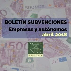 Boletín Subvenciones Empresas en Andalucía ABRIL 2018