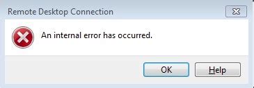 Fix An Internal Error Has Occurred Windows Remote Desktop