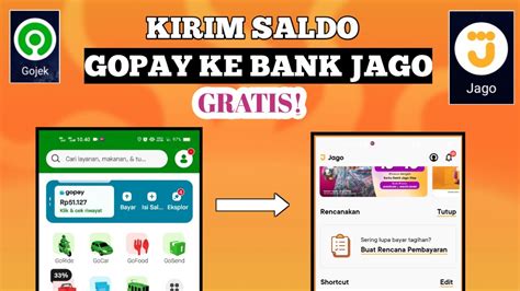 CARA TARIK SALDO GOPAY Gojek Ke BANK JAGO TANPA BIAYA ADMIN Top Up