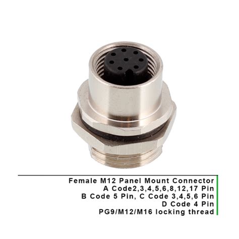 Female M Panel Mount Connector Front Mount Shine Industry