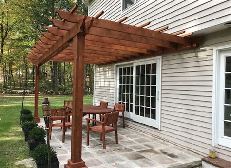 Cedar Pergola Kits | Wall Mounted - Attached to Home | 15x15, 16x20, 14x18