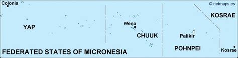 Federated States Of Micronesia Political Map Eps Illustrator Map Vector World Maps