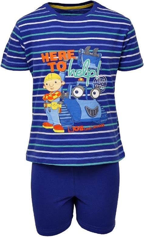 Boys Pyjamas Bob The Builder Short Set 18 24 Months 92cm