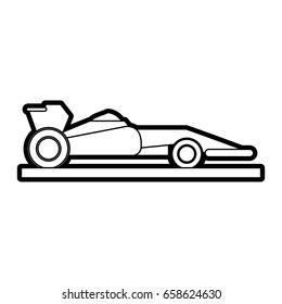 Race Car Silhouette Illustration Stock Vector (Royalty Free) 658624630 ...