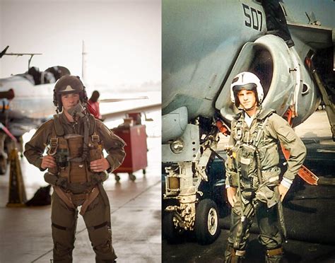 My Dad And I Before Our First Fixed Wing Flights In Naval Aircraft Taken Almost 3 Decades Apart