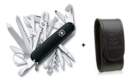 Canivete Suíço Victorinox Swisschamp Preto 33 Funções Bainha