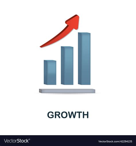 Growth Icon D From Startup Collection Creative Vector Image