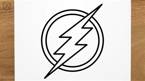 How To Draw Flash Logo Dc Comics Step By Step Easy And Fast