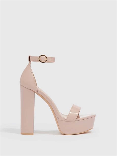 CUCCOO SZL Woman Shoes Fashion Platform Chunky Heeled Ankle Strap Beige