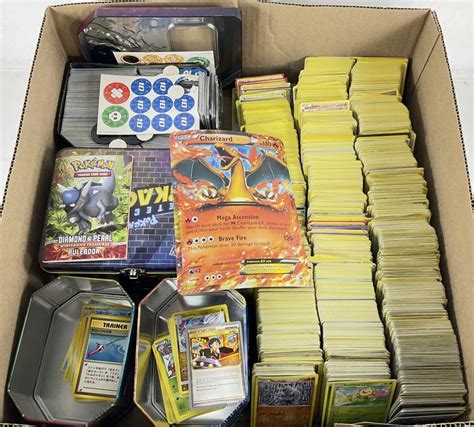 Lot 700 Pokémon Collector Cards Counters Tins