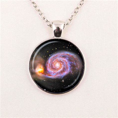 Galaxy Necklace Universe Necklace Astronomy Jewelry Space Universe Art