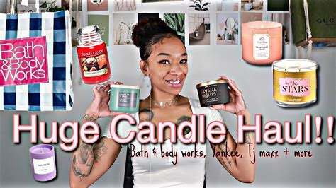 Huge Candle Haul Bath Body Works Tj Maxx Yankee More Youtube