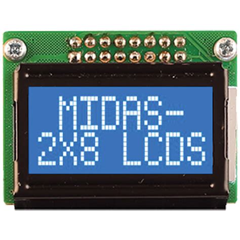 Midas 2x8 Character COB LCD Displays Rapid Electronics